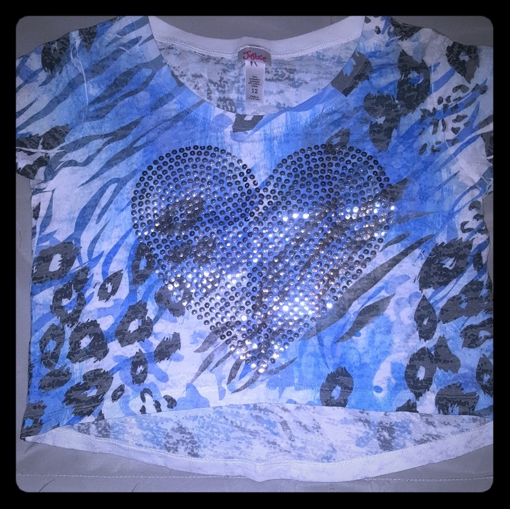 Justice crop top. Size 12